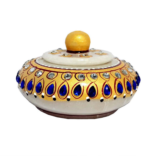 Marble Kumkum Box - kkgiftstore