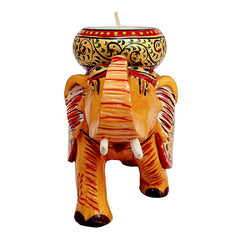 Wooden Elephant Candle Stand for Decoration