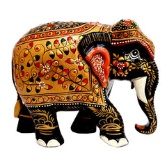 Showpiece of Wooden Elephant Idol
