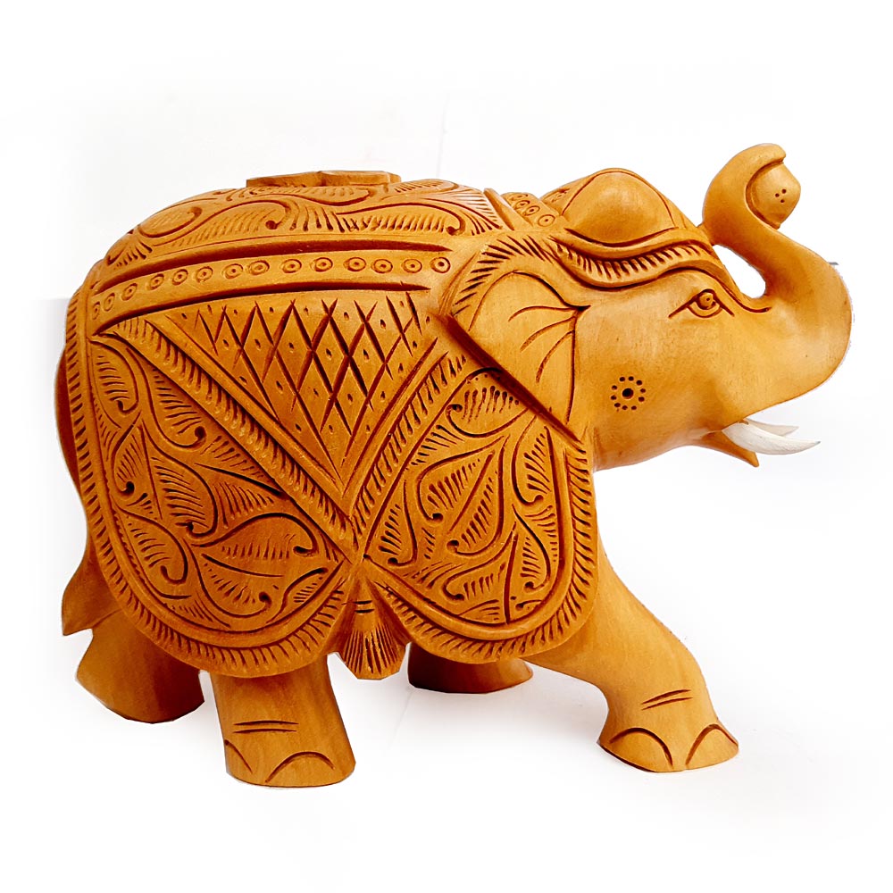 Wooden Salami Elephant Idol