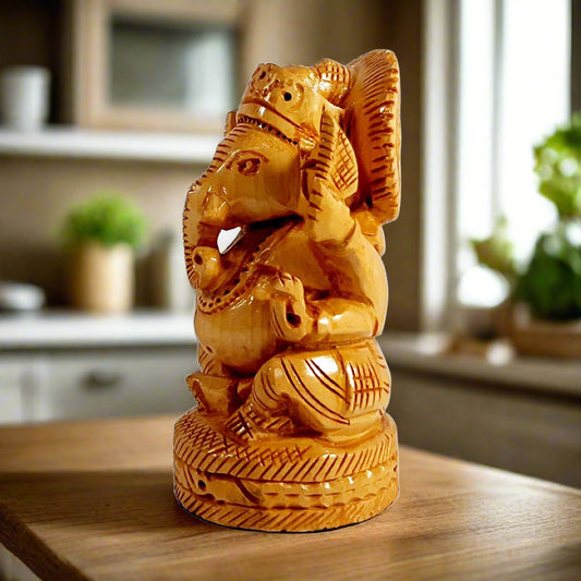 Wooden Vinayak Ganesh Idol