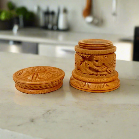 Wooden Kumkum Box
