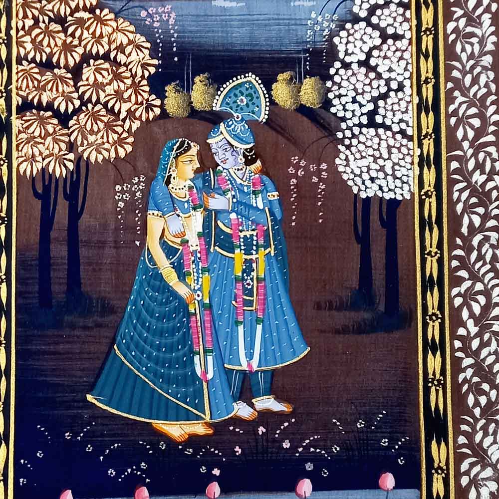 Radha Krishna Traditional Miniature Painting