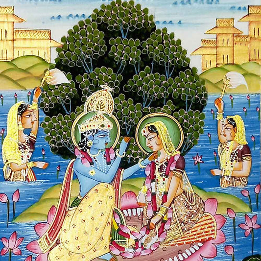 Lord Radha Krishna Miniature Painting