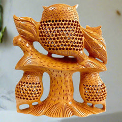 Wooden Owl Figurine