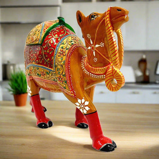 Wooden Camel Figurine