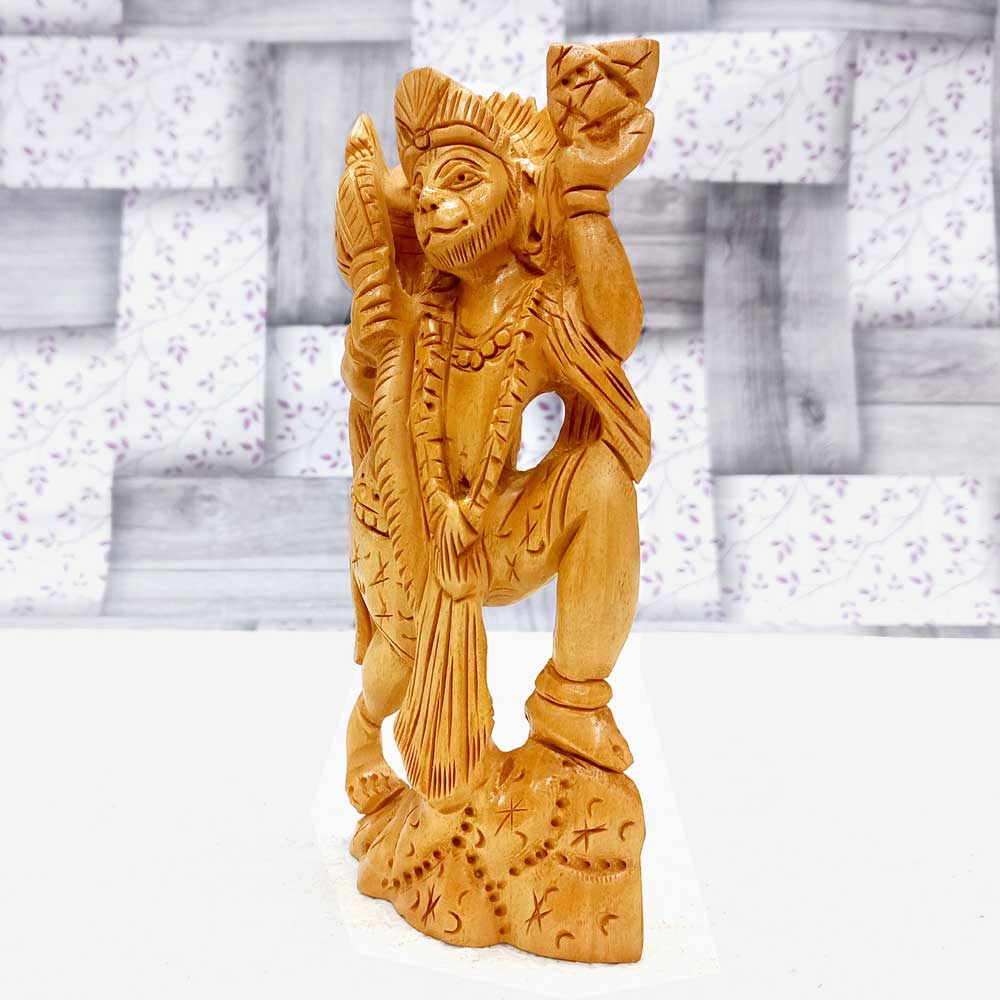 Wooden Hanuman Idol
