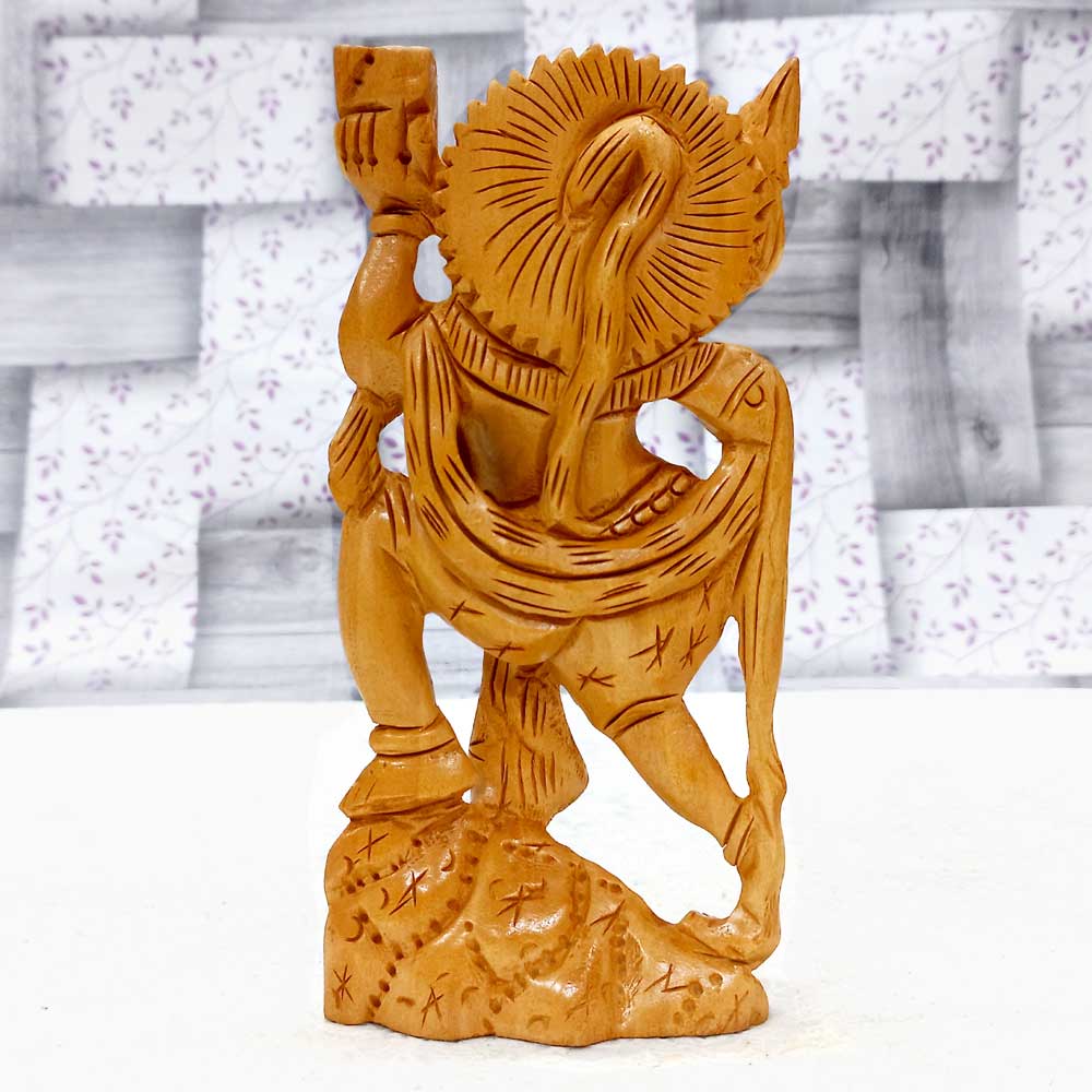 Wooden Hanuman Idol