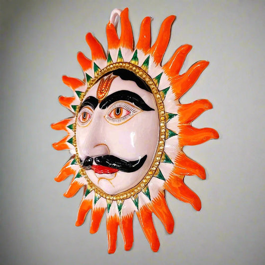 Metal Sun Face for Wall Decor