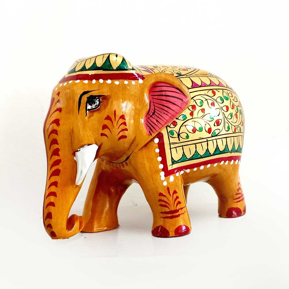 Decorative Wooden Elephant Idol