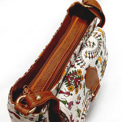 cotton and leather bag