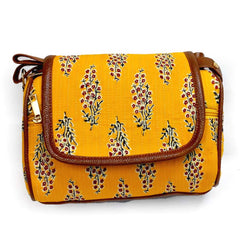 yellow cotton sling bag at kkgiftstore