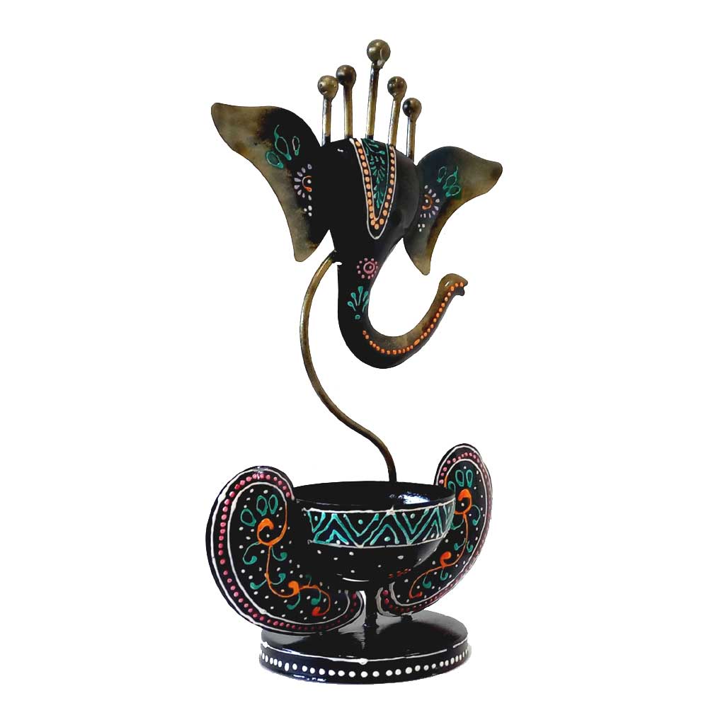 Ganesh Design Candle Stand