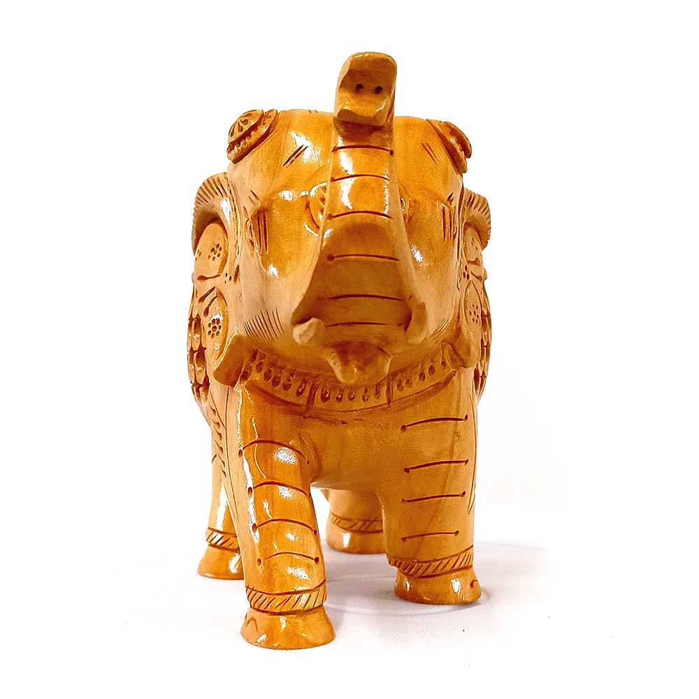 Wood Carving Elephant Idol