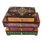 A 20cm antique-looking wooden jewelry storage box that will increase the beauty of your house.