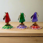 A 3-piece set of Kalbelia dance figurines, perfect for home decor and gifting.