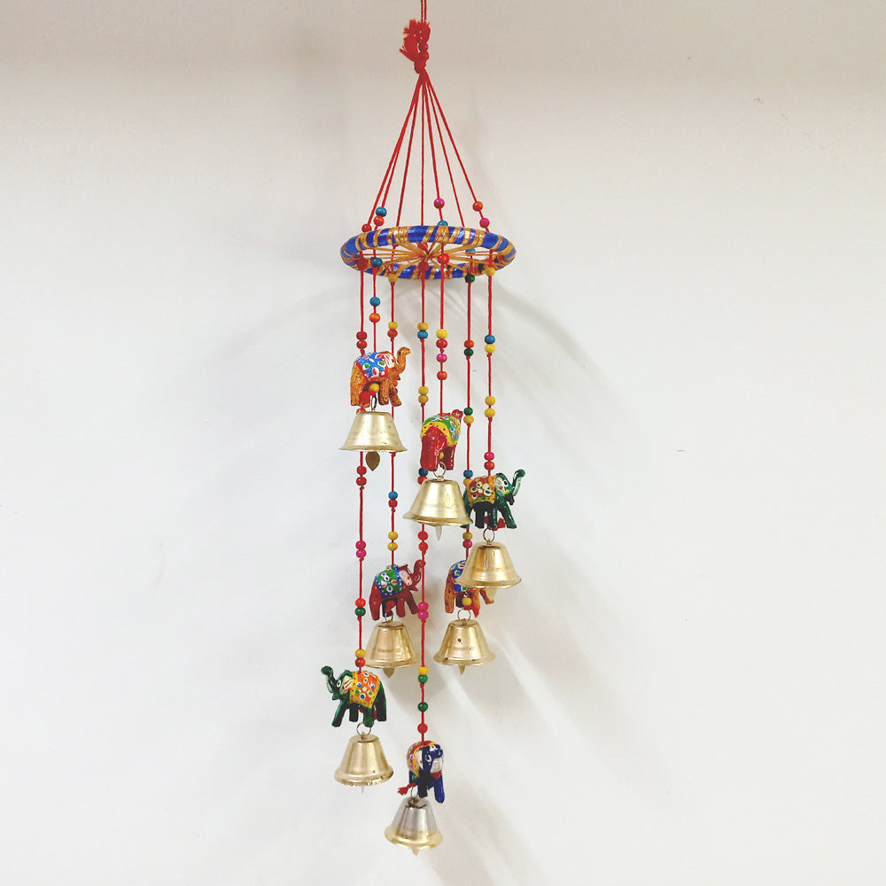 A 30cm papermache elephant toran, a beautiful decorative item for the home.