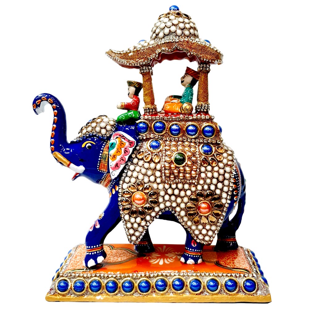 Royal Ambabari Elephant Figurine - kkgiftstore