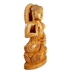 Wooden Buddha Idol - kkgiftstore