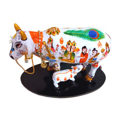 Kamdhenu Cow with Calf Statue