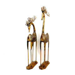 Pair of Metal Deer for Decoration 