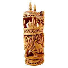 Wood Carving Amababari Elephant Idol - kkgiftstore