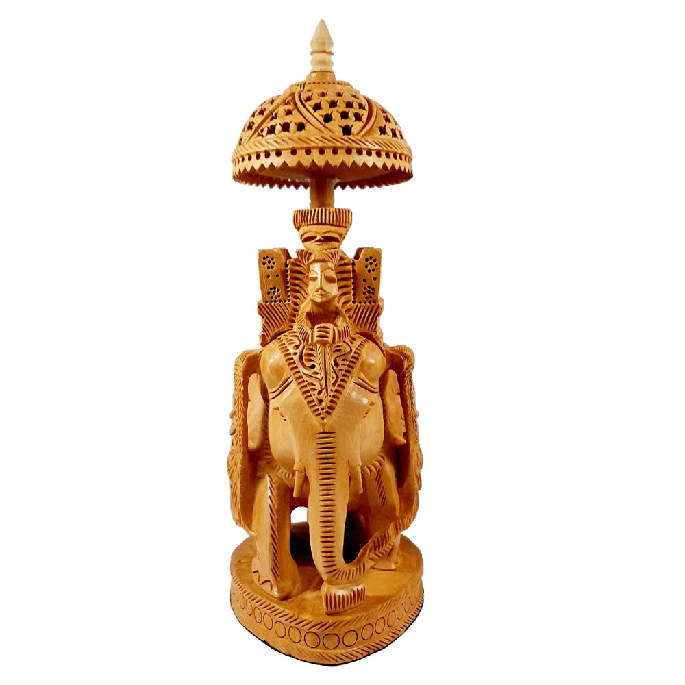 Handcrafted Ambabari Elephant Figurine - kkgiftstore