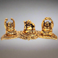 Set of 3 Laughing Buddha idol - kkgiftstore