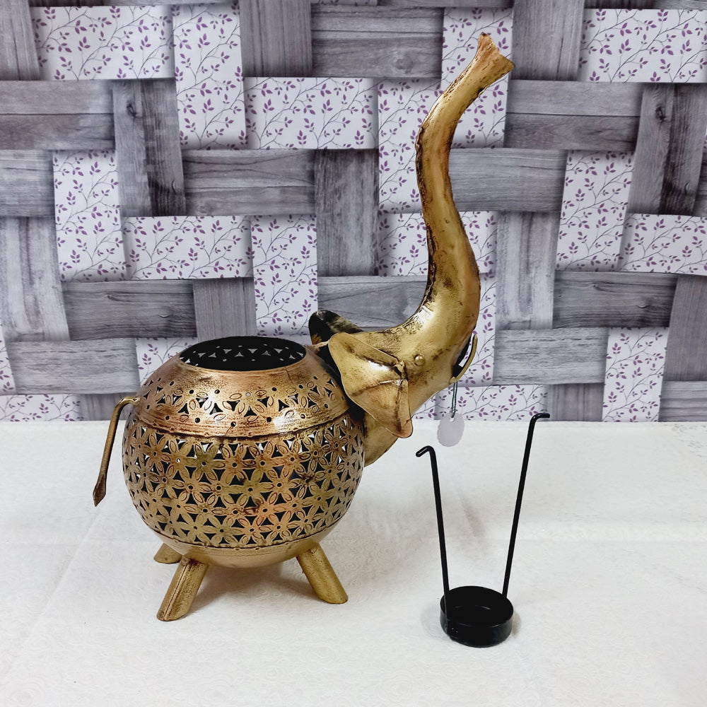 Elephant Showpiece & Tealight Candle Holder - kkgiftstore