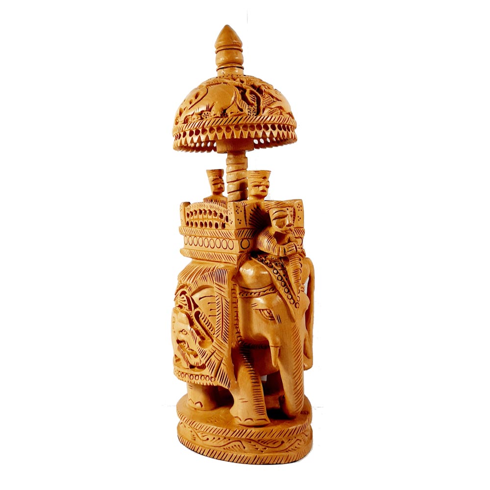 Howdah Ambabari Elephant Figurine - kkgiftstore