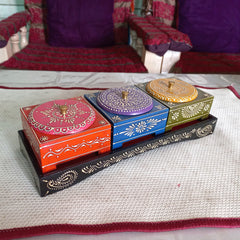 Traditional Wooden Painted Dry Fruit Box - kkgiftstore