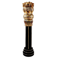 Brass Polish Wooden Ashoka Pillar - kkgiftstore