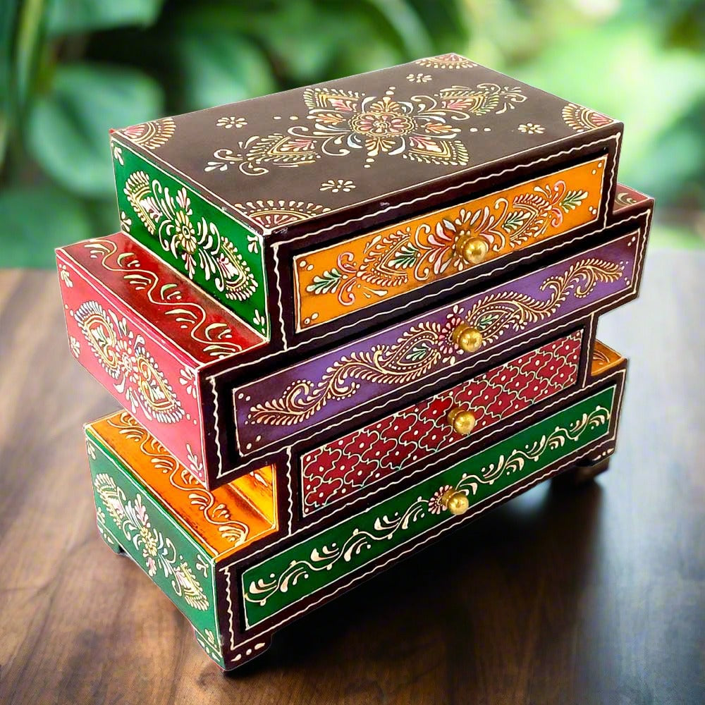 An antique embossed jewelry box, a perfect gift for a bride at a wedding.