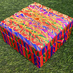Artisanal makeup box showcasing traditional handmade zardosi embroidery, perfect for gifting occasions.