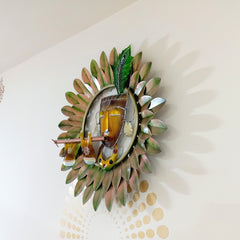 A beautiful metal Krishna wall decor piece, a great gift for any occasion.