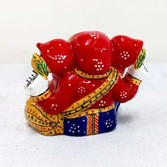 Cute meenakari hand painte ganeshji murti
