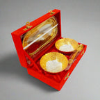Elegant German silver two bowl and tray set with spoon, perfect for gifting.