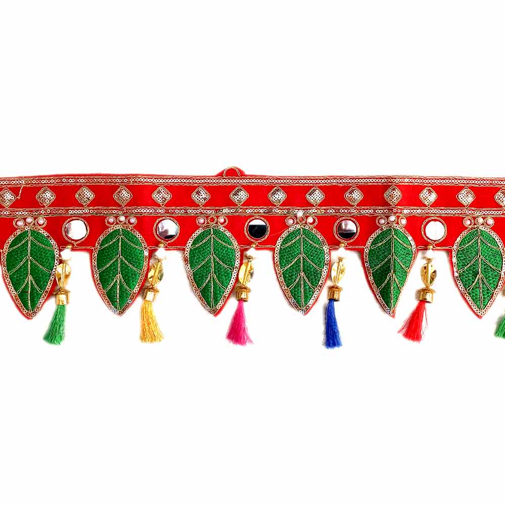 Lifestyle shot of 11 leaf bandarwal decorating home office worship room entrance