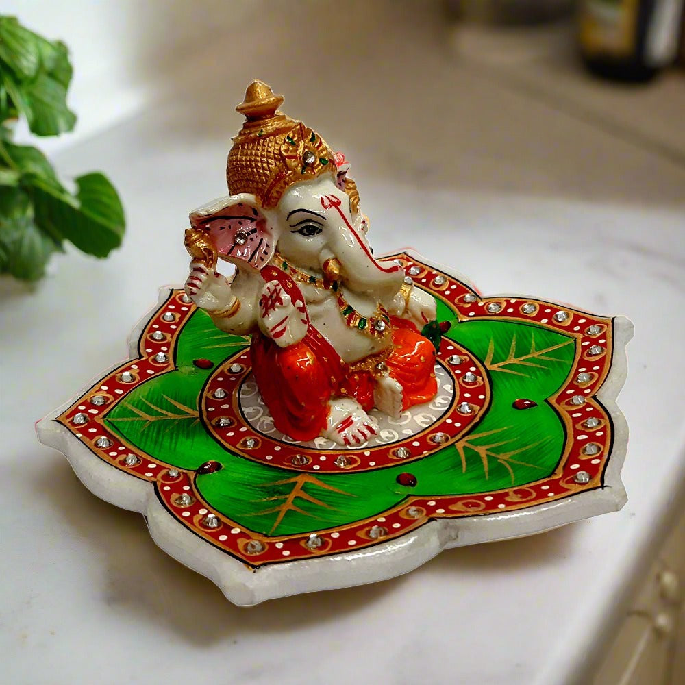 A hand-painted Ganesha statue with a unique design, the best item for a wedding gift.