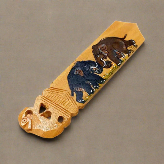 A handmade wooden page marker, a good and creative gift for children.