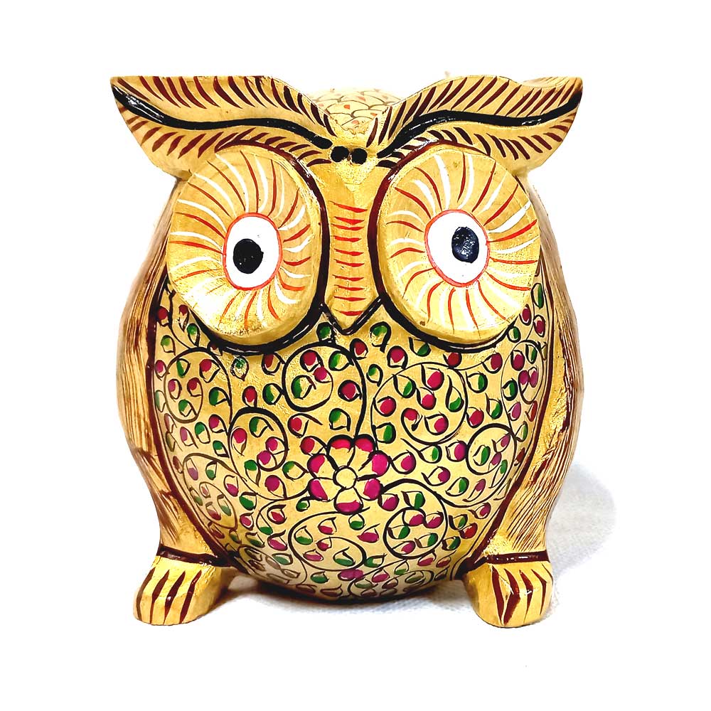 Feng Shui Wooden Owl Idol