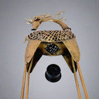  A large 88cm (35 inches) metal deer statue pair, a very beautiful and elegant decorative item.