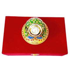 Marble painting clock