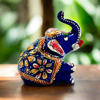 A Meenakari elephant figurine, a beautiful showpiece for decoration or gifting.