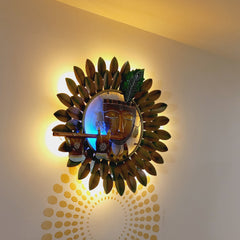 A metal Krishna wall hanging frame, a perfect piece for home and office decor.