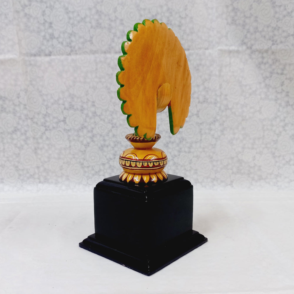 Wooden Hand Painted Peacock Showpiece - kkgiftstore