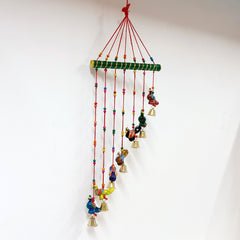 Alt text: Festive paper mache peacock toran suitable for house entrance, living room, or temple.