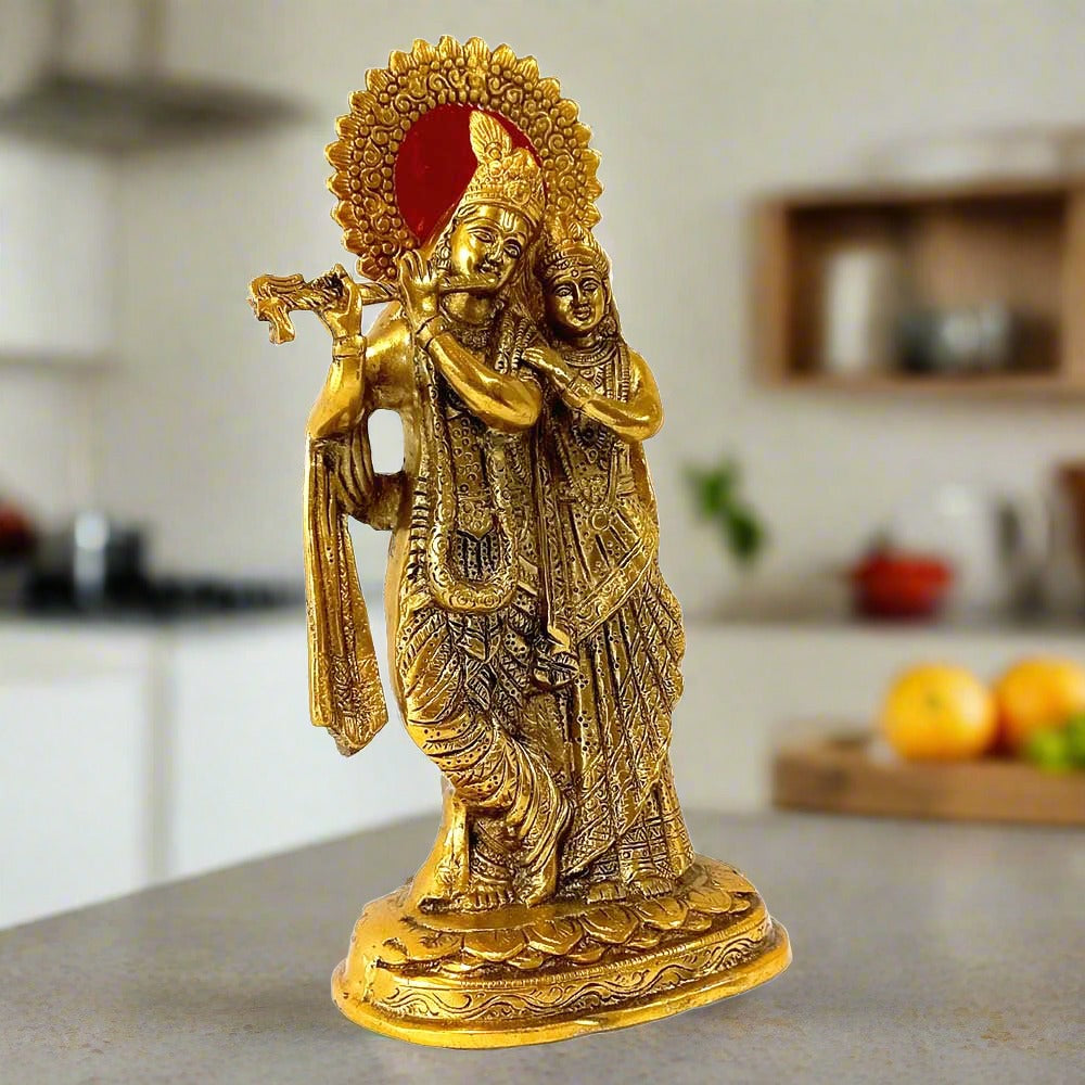 A standing Radha Krishna statue, the best gifting option for a wedding.