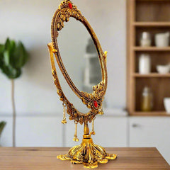 A beautiful table mirror with a royal design, a perfect gift for women.