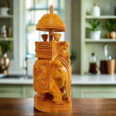 A royal wedding elephant statue, a perfect and traditional gift item for friends and family.